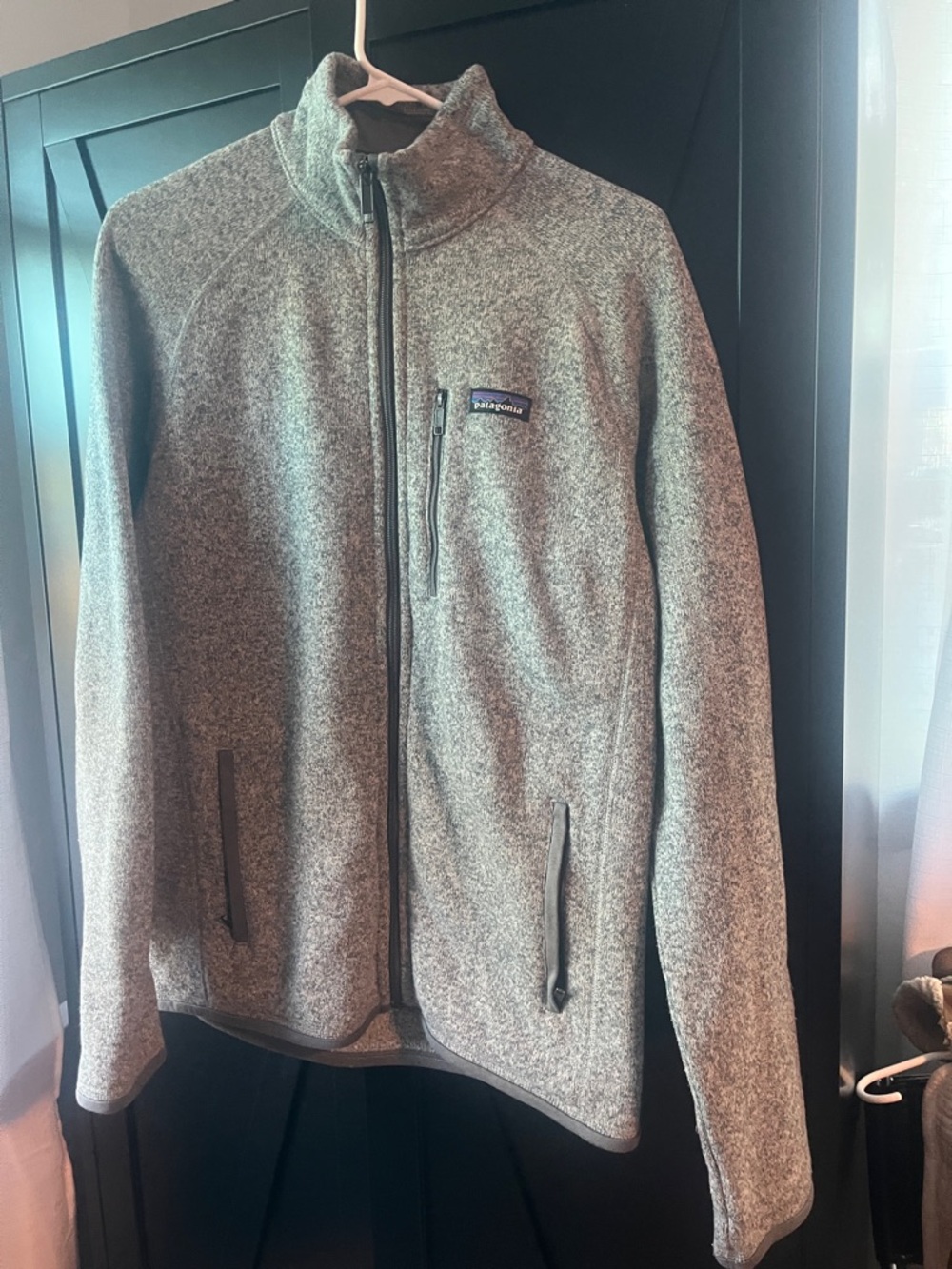 Patagonia Men’s Heather Gray Full-Zip Fleece Jacket